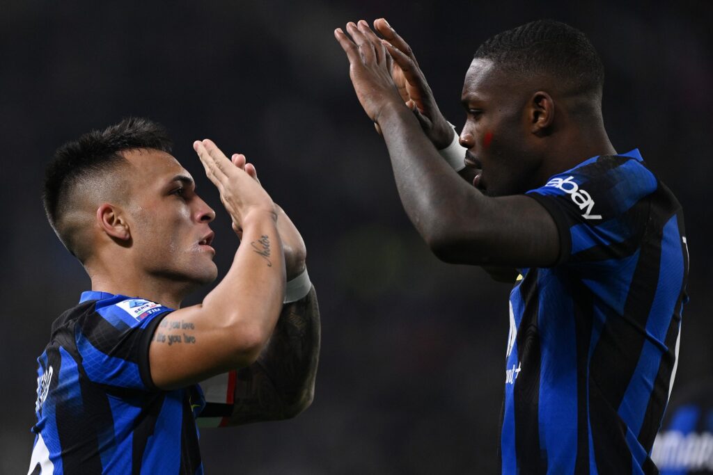 Lautaro - Thuram pagelle